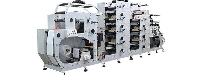 Adhesive sticker flexo Graphic Printing Machine YB-7colors 420mm Tower Label Flexo Printing Machine