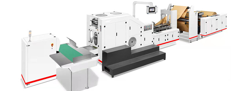 Kraft Paper Brown Bag Making Machine YB-330 Adjustable Roll Feeding Square Bottom Paper Bag Machine  